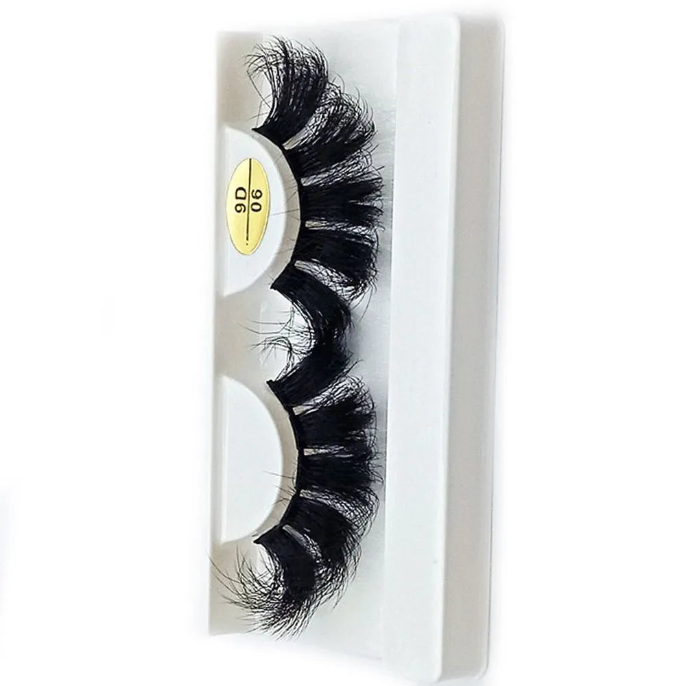 Pop New 1 Pair 9D Faux Mink False Eyelashes Messy Fluffy Wispies Multilayers Soft Lashes Extension Reusable Eye Makeup Tool