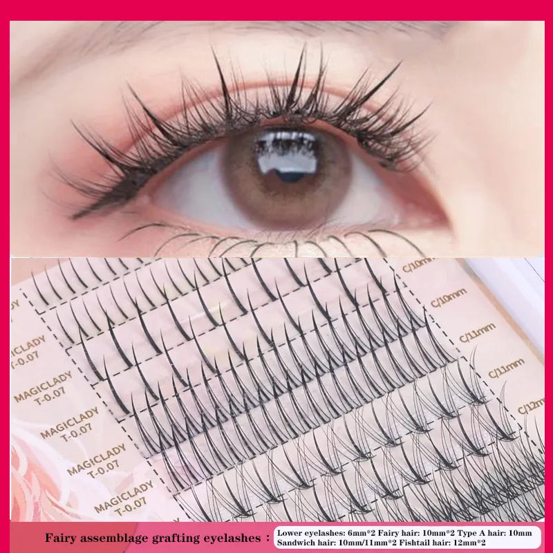 Anlinnet 3D A/M Shape Lndividual Eyelash Extension Lndividual Fairy Angel Eye Lash Extensioin False Mink Lash Make Up