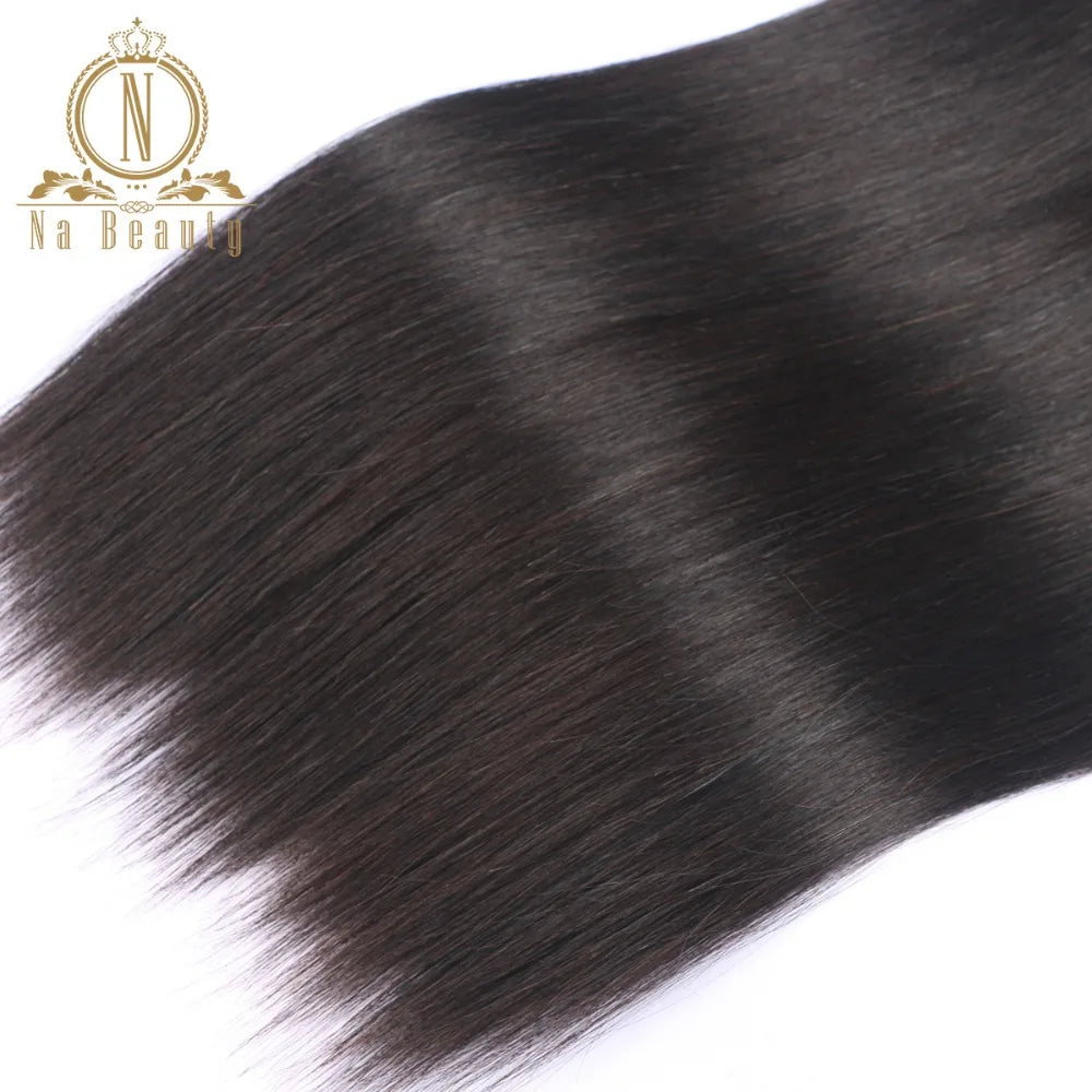 Brazilian Hair Bundles Straight Hair Weaves Human Remy Hair Weaving Double Weft Na Beauty Weaves Shipping Free