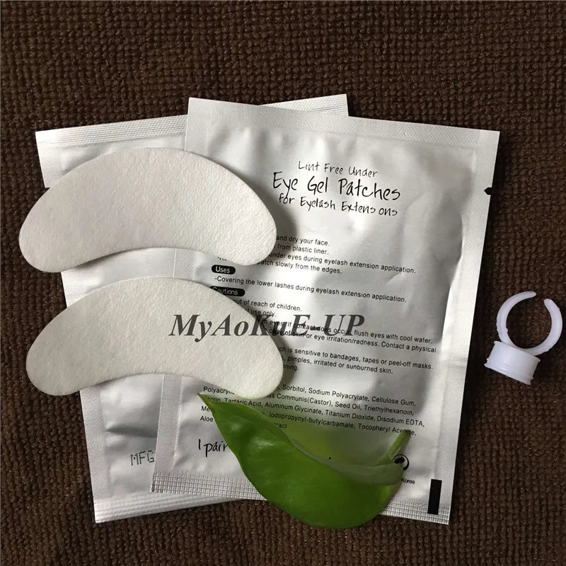 100 pairs Eyelash Patches Under Eye Pads For Eyelash Extension Eyelashes Make Up Tools Lash Patches Tips Sticker Wraps Silver