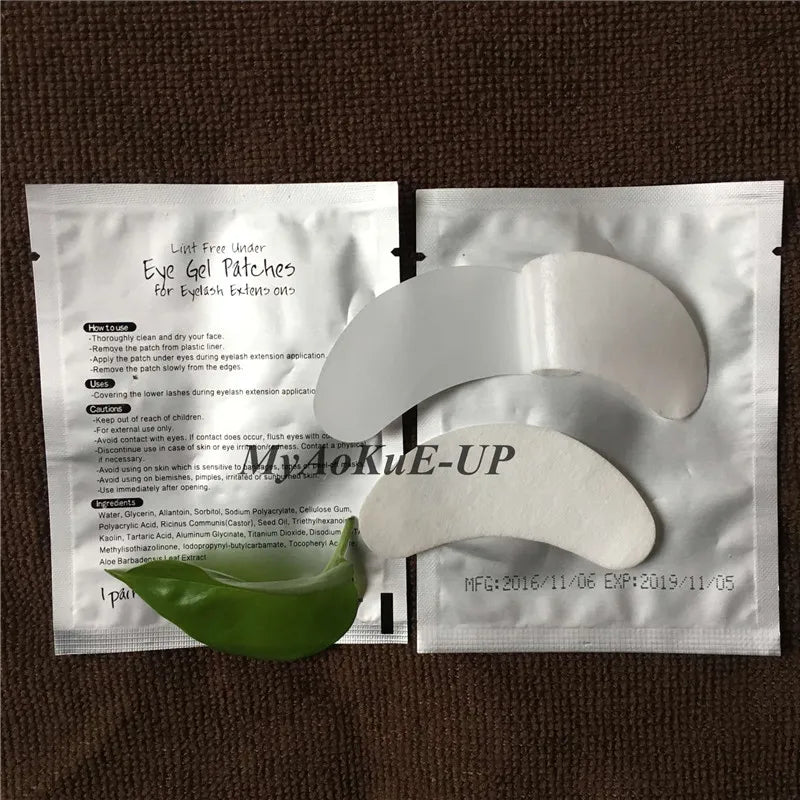 100 pairs Eyelash Patches Under Eye Pads For Eyelash Extension Eyelashes Make Up Tools Lash Patches Tips Sticker Wraps Silver