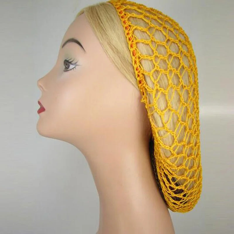 Women Ladies Hair Net Accessories Soft Rayon Snood Hair Net Colorful Crocheted Hair Net Popular