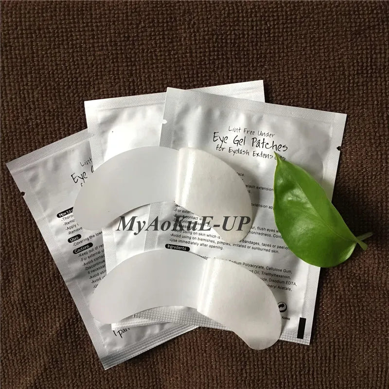 100 pairs Eyelash Patches Under Eye Pads For Eyelash Extension Eyelashes Make Up Tools Lash Patches Tips Sticker Wraps Silver