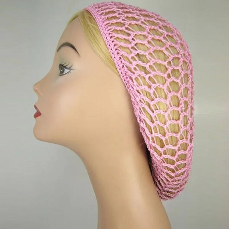Women Ladies Hair Net Accessories Soft Rayon Snood Hair Net Colorful Crocheted Hair Net Popular