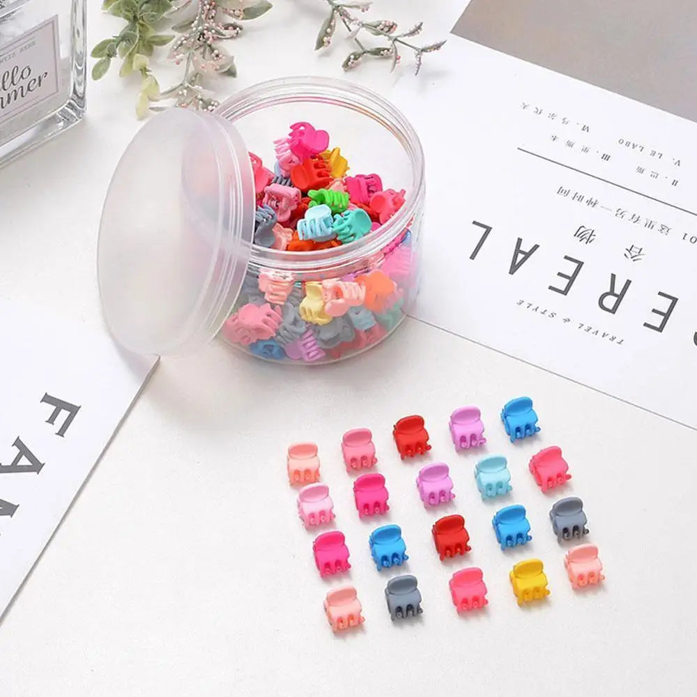 12PCS/set High Quality Plastic Hair Clips Claws Mini Clamps Fashion Girls Crab Hair Claw Gifts Hair Accessories Without Box
