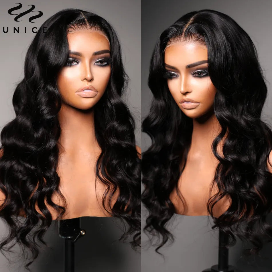 UNice Bye-Bye Knots Wig 7x5 Pre Cut Lace Wig Human Hair Body Wave Wig Pre Plucked Lace Front Wig Ready To Wear Go Glueless Wigs