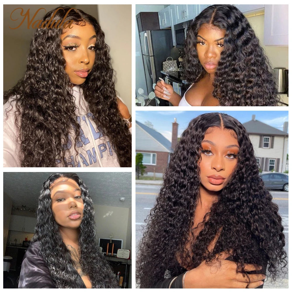 Nadula Hair Loose Deep Wave Lace Wig 13x4 Lace Front Human Hair Wigs Brazilian Deep Wave Hair Wig Pre Plucked With Hairline