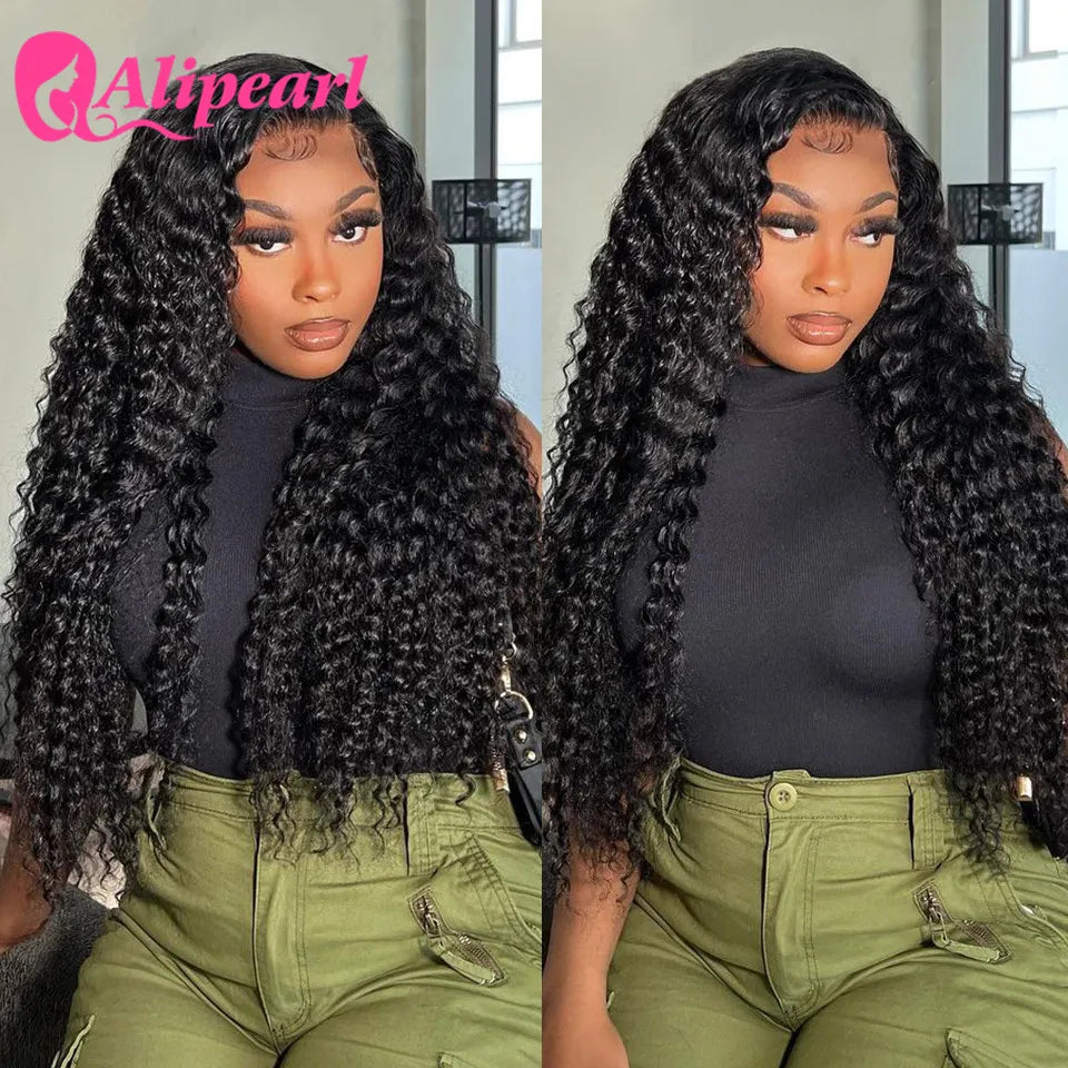AliPearl Deep Wave Lace Front Human Hair Wigs Brazilian 13x4/13x6 Human Hair Wigs PrePlucked with Baby Hair for Women 180Density