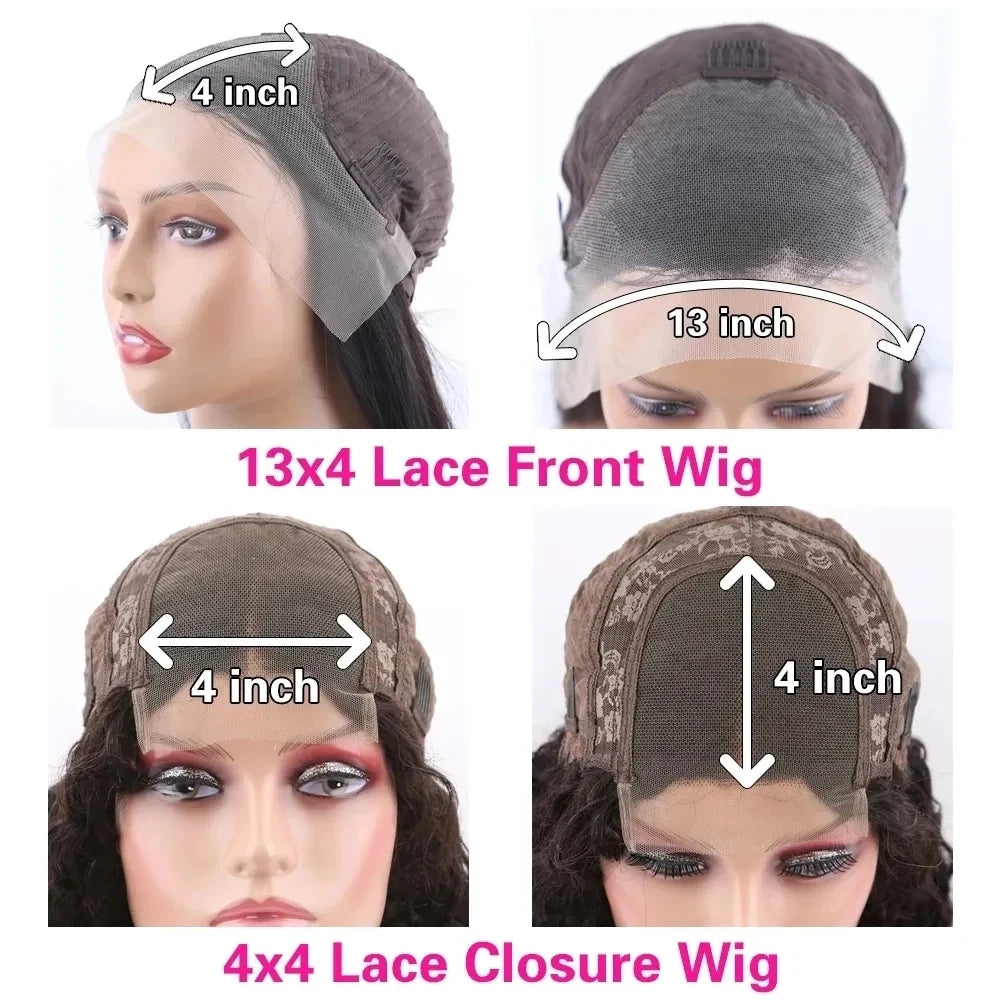 30 Inch Highlight Honey Brown Lace Front Human Hair Wigs Deep Wave 13x4 Remy Ombre Colored Curly Lace Frontal Wig For Women