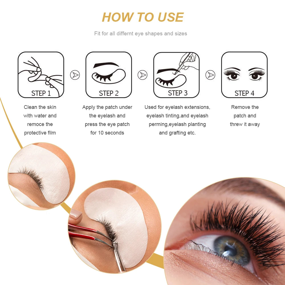Eye Patches Eyelash Extension Under Eyelashes Fake Lashes Stickers Lash Extension Supplies Patches For Building Eyelid Stickers