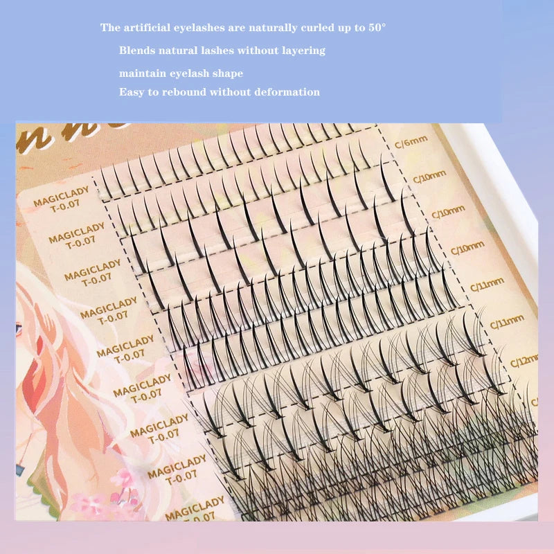 Anlinnet 3D A/M Shape Lndividual Eyelash Extension Lndividual Fairy Angel Eye Lash Extensioin False Mink Lash Make Up