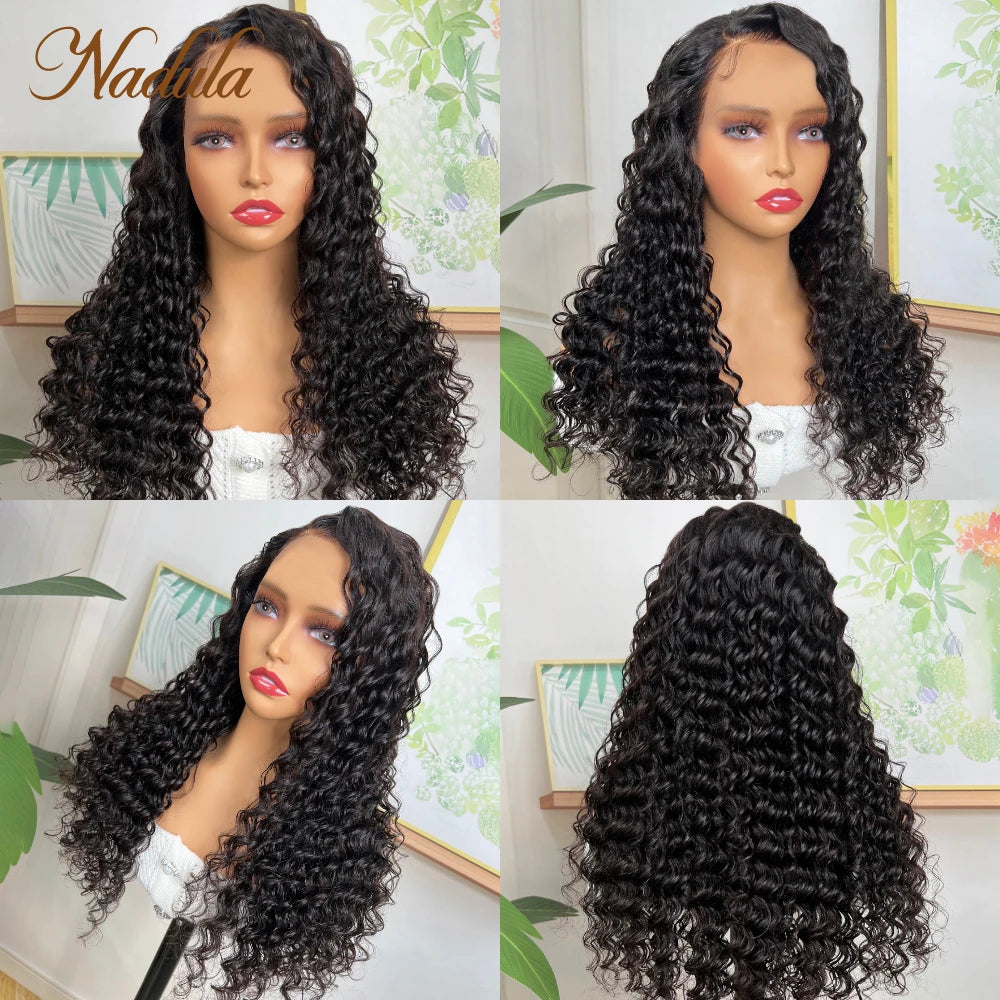 Nadula Hair Loose Deep Wave Lace Wig 13x4 Lace Front Human Hair Wigs Brazilian Deep Wave Hair Wig Pre Plucked With Hairline