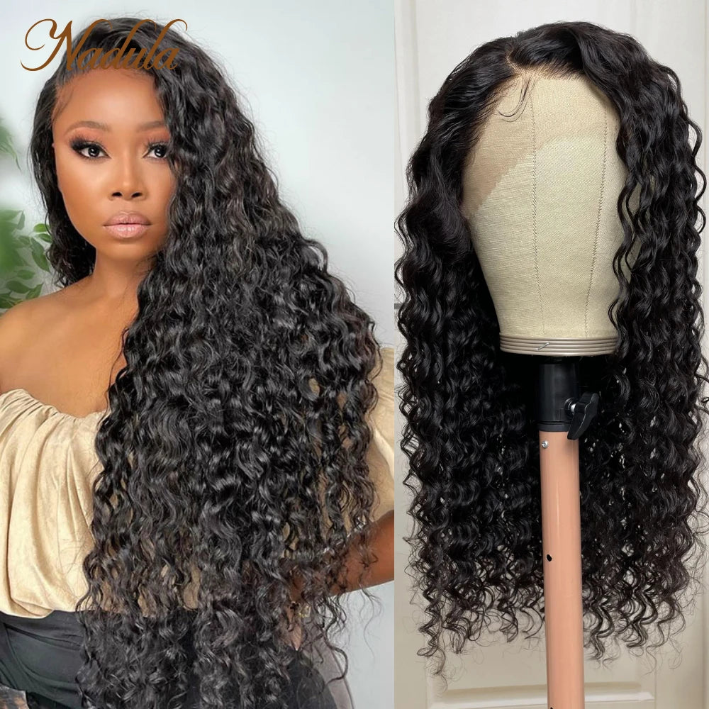 Nadula Hair Loose Deep Wave Lace Wig 13x4 Lace Front Human Hair Wigs Brazilian Deep Wave Hair Wig Pre Plucked With Hairline