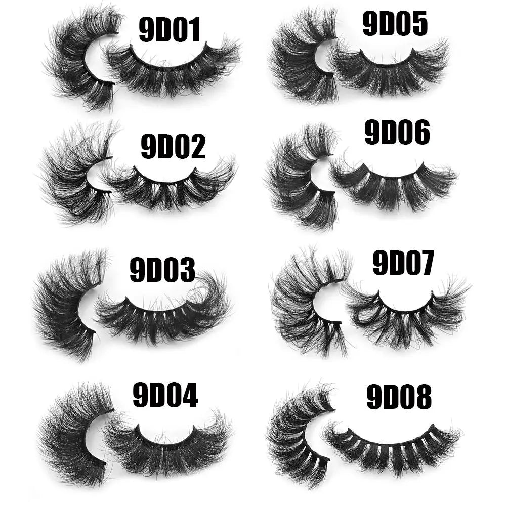 Pop New 1 Pair 9D Faux Mink False Eyelashes Messy Fluffy Wispies Multilayers Soft Lashes Extension Reusable Eye Makeup Tool