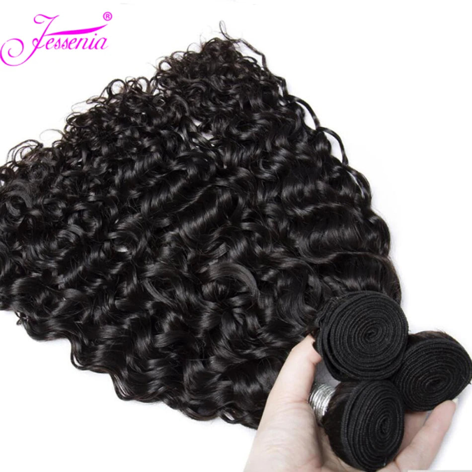 Indian Water Wave Bundles Raw Human Hair 100% Unprocessed Virgin Hair Cheap Wet And Wavy 3/4Bundle Deal Bresilienne Deep Curly