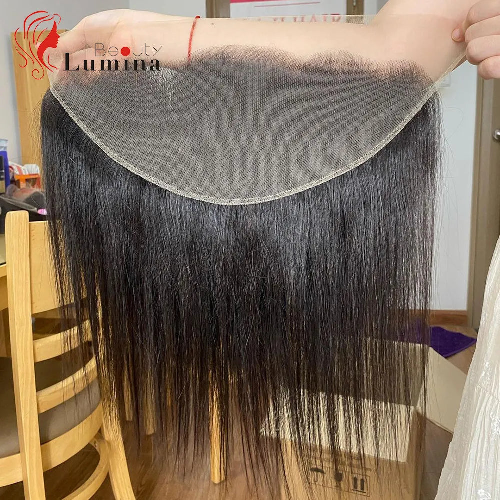 Frontal 13x6 HD Lace Only Invisible Transparent Lace Melt Skins Straight 13x6 Lace Frontal  Human Hair Remy Pre Plucked