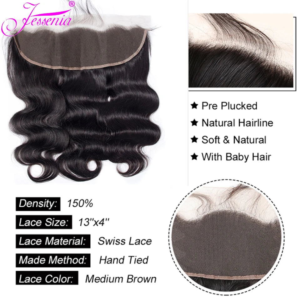 12A Lace HD Transparent Frontal 13x4 Water Wave 4X4 Closure Human Hair Brazilian Loose Closure Deep Water Kinky Curly Straight