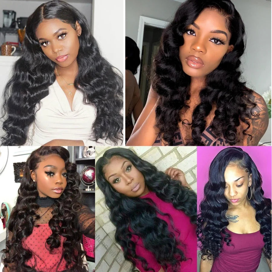 12A Loose Wave Bundles With Frontal Peruvian Hair Bundles With Closure Loose Deep Wave Remy 100% Human Hair Bundles With Frontal