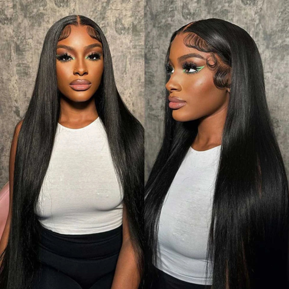 Yyong Peruvian Straight Hair Bundles 100% Human Hair Weaves 1/3/4 Bundles Natural Color Remy Hair Extension 8-32" Can Be Restyle