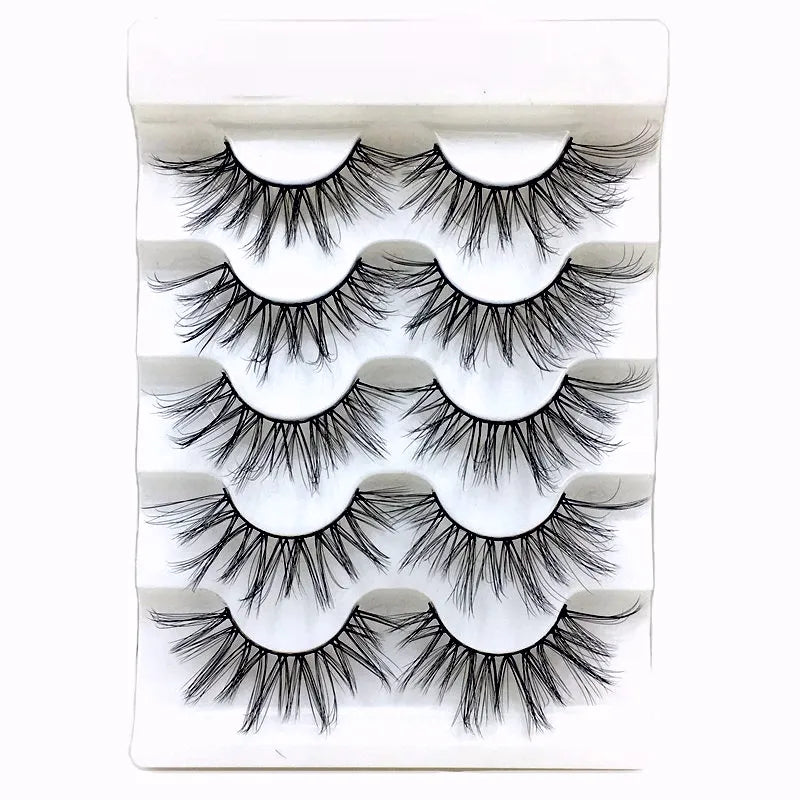 2021 NEW 2-5 pairs Mink Eyelashes 3D False lashes Thick Crisscross Makeup Eyelash Extension Natural Volume Soft Fake Eye Lashes