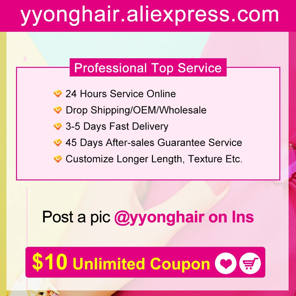 Yyong Peruvian Straight Hair Bundles 100% Human Hair Weaves 1/3/4 Bundles Natural Color Remy Hair Extension 8-32" Can Be Restyle