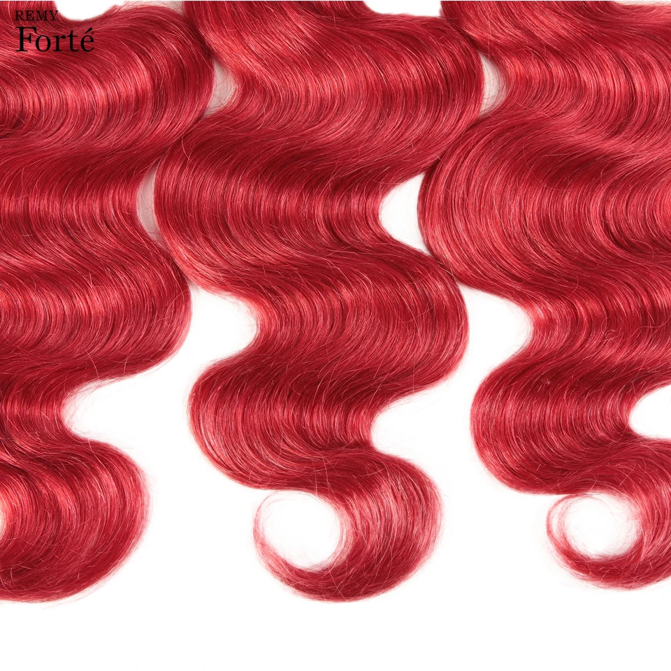 Brazilian Blonde Body Wave Bundles Orange&Red Blonde Color Hair Weave Bundles 8 To 28Inches Remy Hair Extension For Black Women