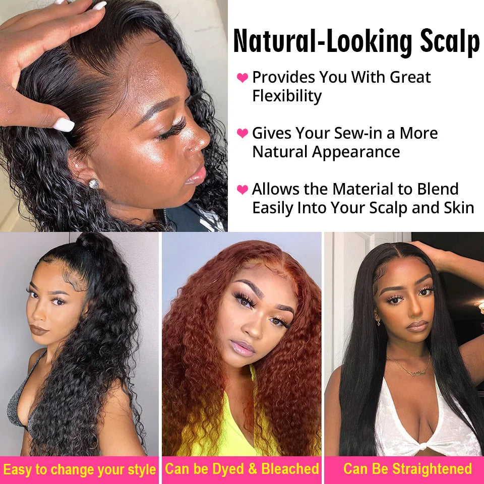 Ali Pearl Hair Deep Wave Bundles Brazilian Hair Weave Bundles Human Hair 3 and 4 Bundles 12-30Inch Hair Extension Natural Color