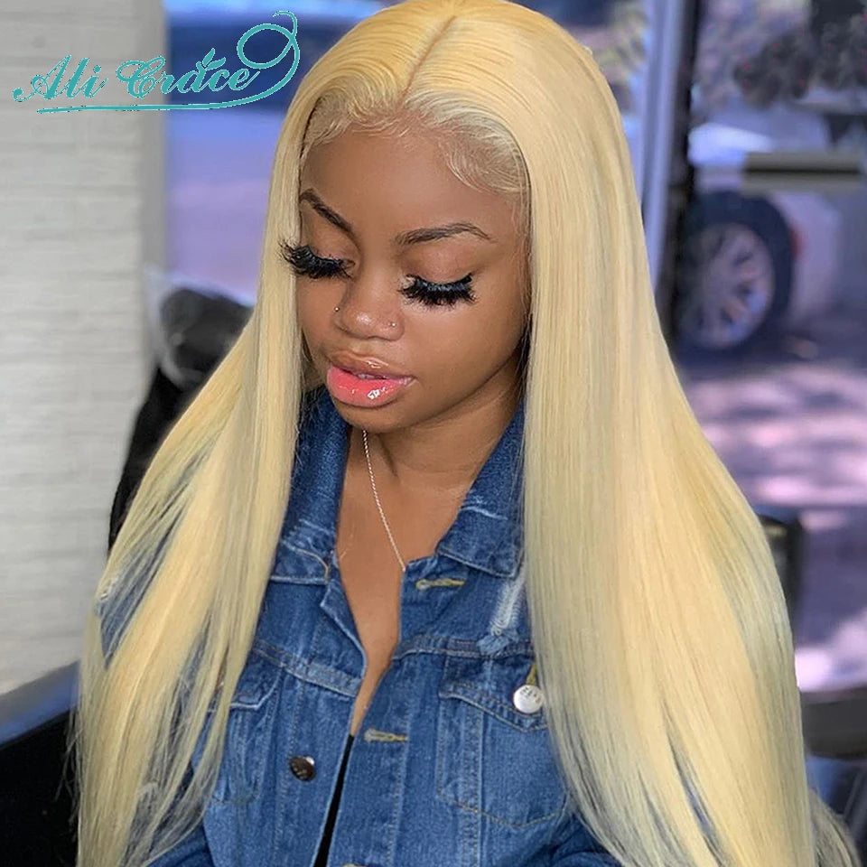 AliGrace Hair Brazilian Straight Hair Bundles Blonde 613 Human Hair Weaving Straight 1 3 4 Bundles Remy Honey Blonde Hair Weaves