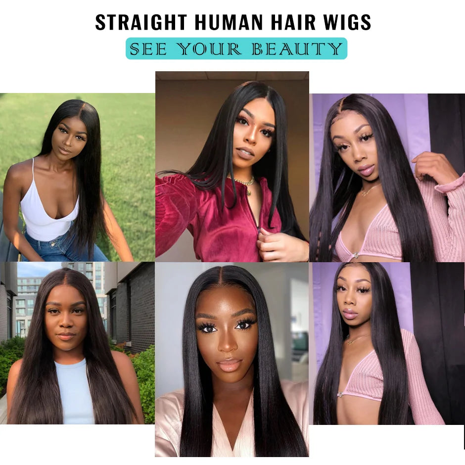 Straight U Part Wigs For Women Human Hair Malaysian Straight Human Hair Wigs 180% Density ISEE HAIR U Shape Wigs Glueless Wigs