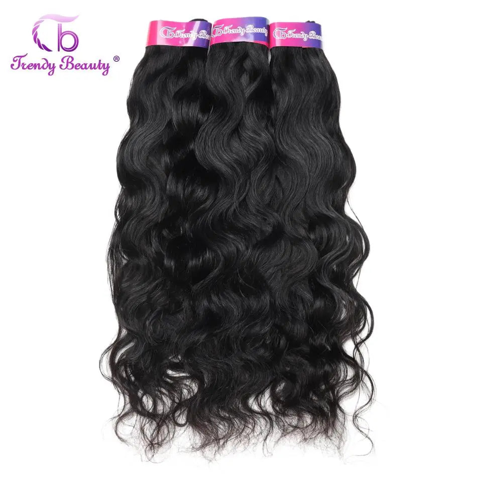 Indian Natural Wave Hair 1/3/4 Bundles Hair Extensions Human Hair Double Wefts Can Be Dyed 30 Inches Indian Natural Wave Hair