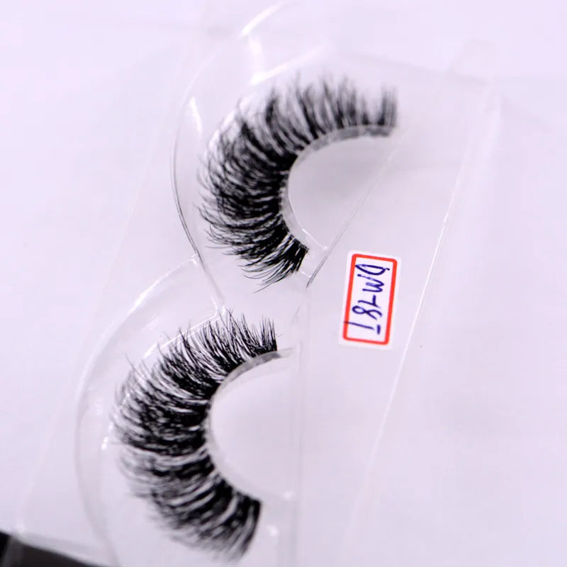 NEW Mink Eyelashes Clear Band Eye Lashes Crisscross Transparent Band False Eyelashes Handmade Dramatic Lashes Upper Lash