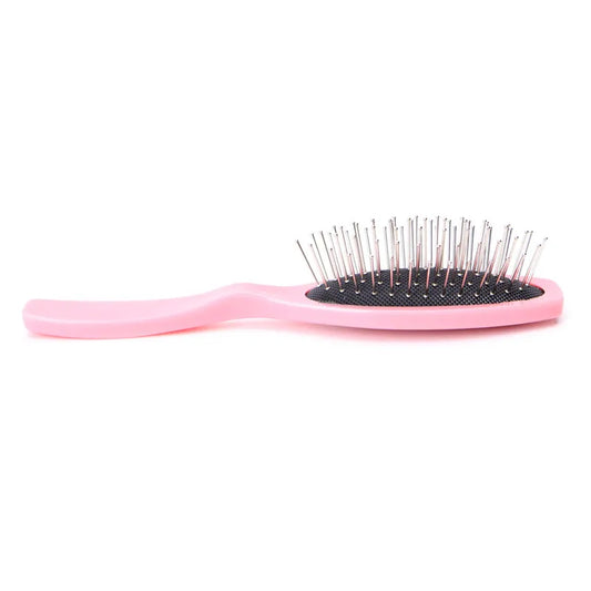 Anti Static Steel Tooth Comb Brush  Hairdressing Salon Tools For Wig Hair Extensions Training Head Plastic Handle New