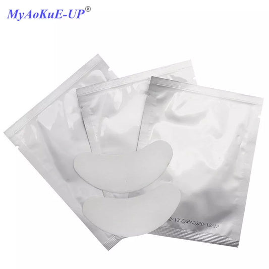 100 pairs Eyelash Patches Under Eye Pads For Eyelash Extension Eyelashes Make Up Tools Lash Patches Tips Sticker Wraps Silver