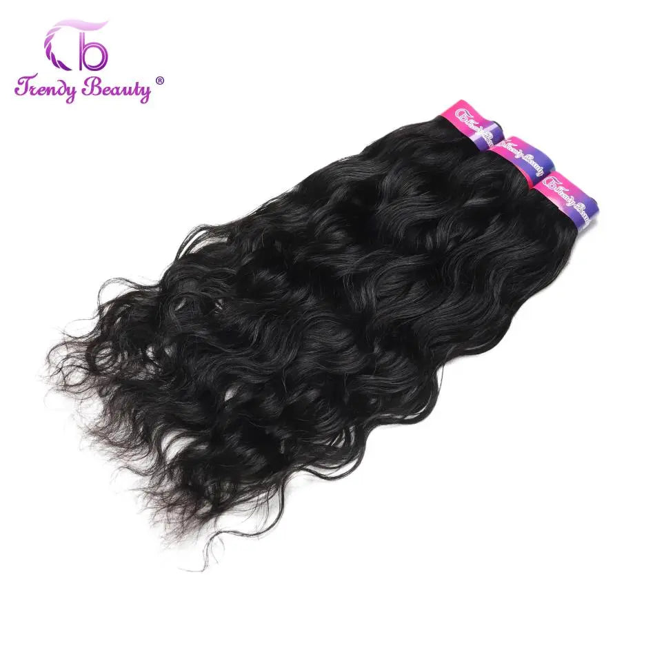 Indian Natural Wave Hair 1/3/4 Bundles Hair Extensions Human Hair Double Wefts Can Be Dyed 30 Inches Indian Natural Wave Hair