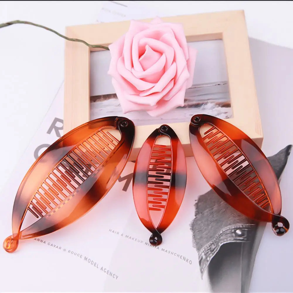 Multi-Sizes Fish Shape Hair Claws Clips Ponytail Holder for Women Girls Banana Clips Crabs Black Brown Hair Styling Accessories