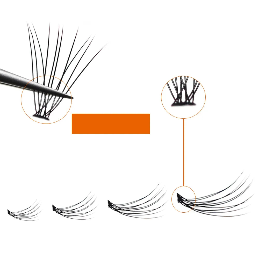 Grafting World 10D Natural Eyelash Extensions Mink Black Fake False Eyelashes Curl Natural Eye Grafting Individual Lashes