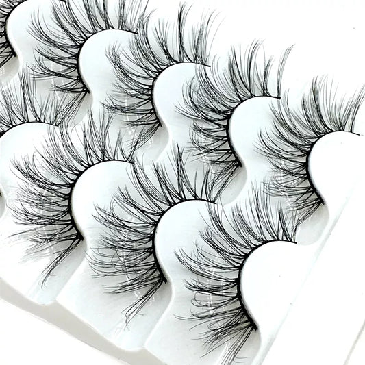 2021 NEW 2-5 pairs Mink Eyelashes 3D False lashes Thick Crisscross Makeup Eyelash Extension Natural Volume Soft Fake Eye Lashes