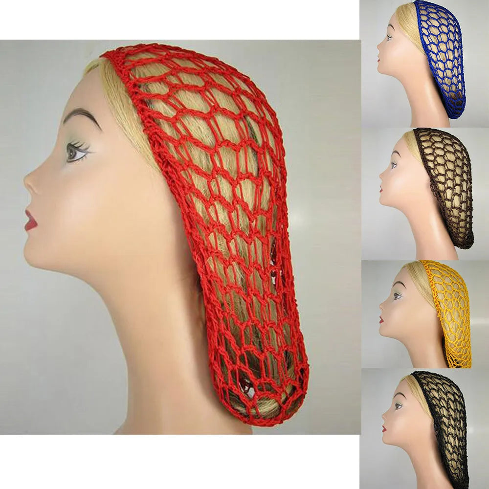 Women Ladies Hair Net Accessories  Soft Rayon Snood Hair Net Colorful Crocheted Hair Net Popular