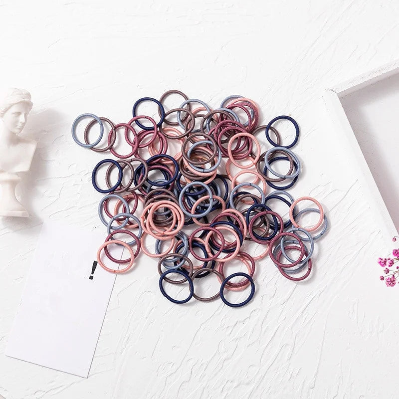 50/100pcs Baby Boys Girls 2cm Mini Hairbands Girls Elastic Finger Rubber Bands Ponytail Holder Hair Ties Kids Hair Accessories