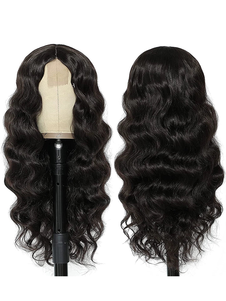 Forehead Lace Wig Women's American Style Hairstyle Full-Head Wig Black Hand-Woven Mid-Length Long Hair Big Wave Wig