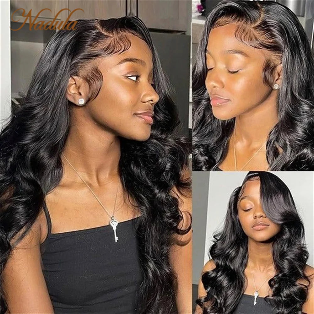 Nadula Hair 6x4.75 Pre Cut Lace Closure Wig Glueless Lace Breathable Cap Wig With Pre-plucked Hairline Bleach Knots Body Wave