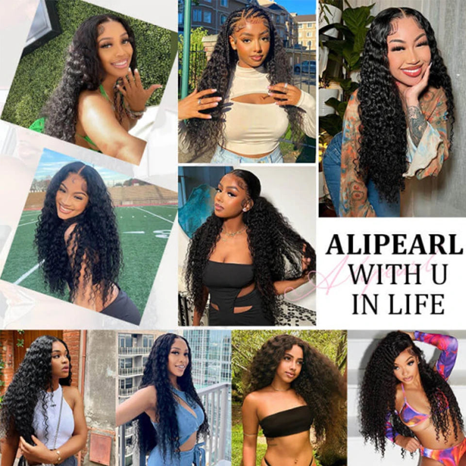 Ali Pearl Hair Real HD Lace Front Wig Pre-Plucked Human Hair Wigs Loose Deep Wave 13x4 Lace Front Wigs Peruvian Hair For Woman