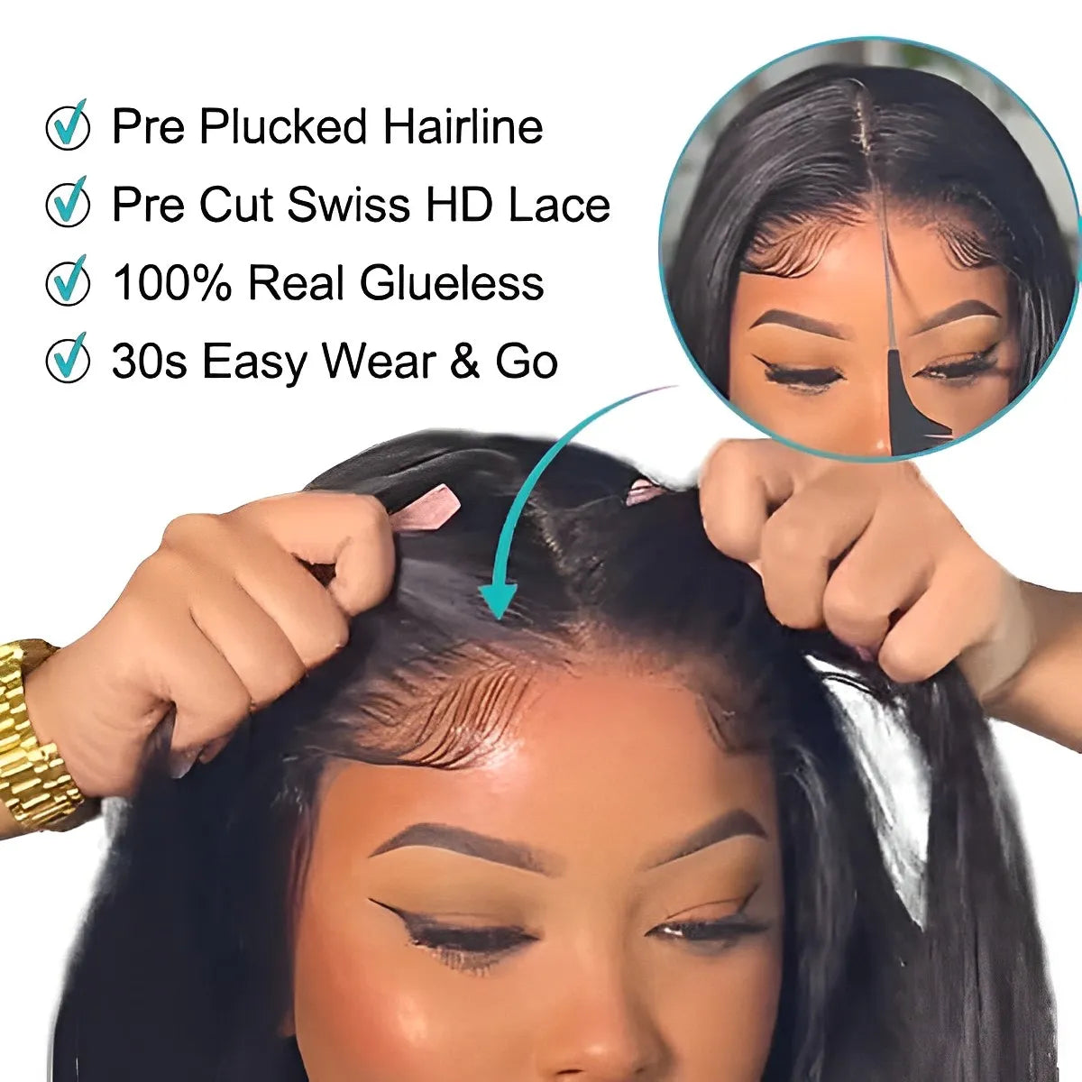 Ready to Go 5x5 HD Transparent Lace Closure Brazilian Wigs for Women Human Hair Glueless Body Wave Lace Front Wigs 4x6 Lace Wigs