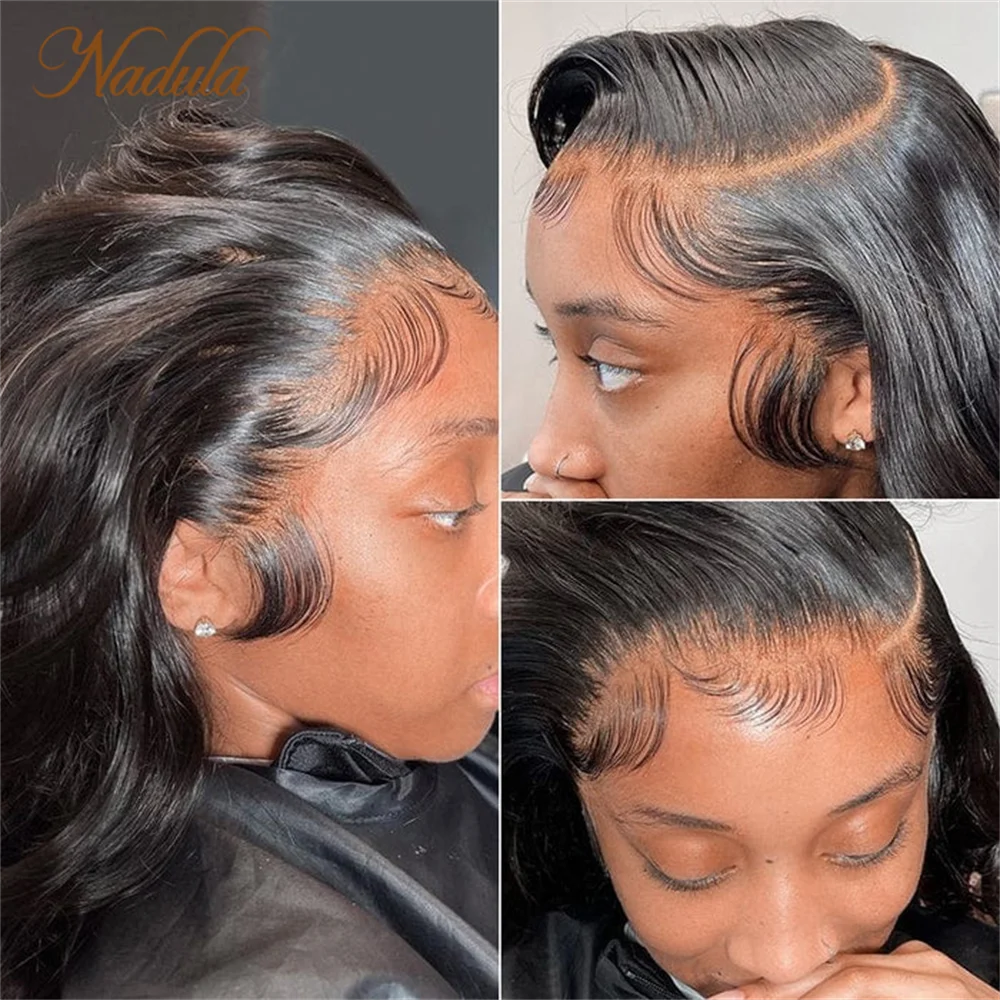 Nadula Hair 13x4 Lace Front Wig Body Wave13X4 Lace Pre Cut Upgrade Breathable Cap Virgin Human Hair High Quality