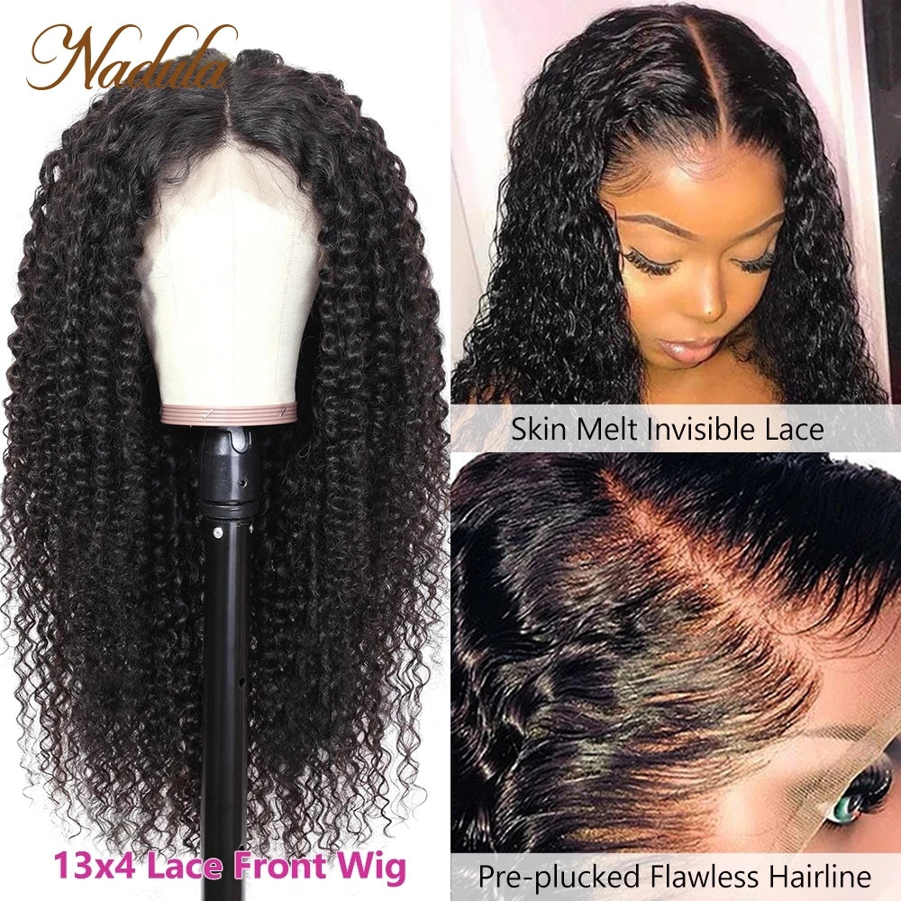 Nadula Curly Hair 13x4 Lace Front Wig 5x5 HD Lace Closure Wig Skin Melt Invisible Lace Pre Plucked With Babyhair 100% Human Hair