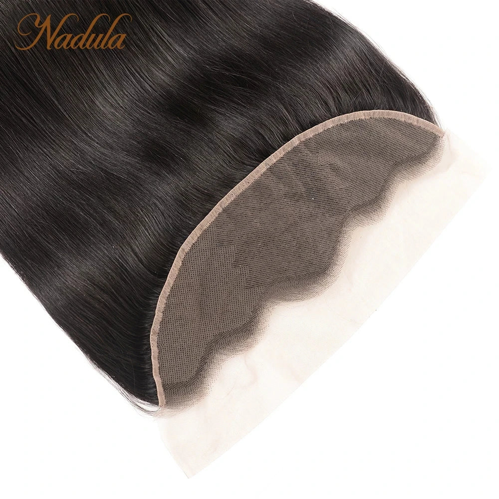 Nadula Straight Human Hair 13x4 Lace Frontal Closure Brazilian Straight Hair Frontal Swiss Lace Closure Frontal