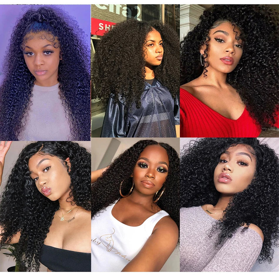 Indian Kinky Curly Human Hair 1 3 4 Bundles Deal Raw Hair Original Tissage Human Hair On Sale Deep Curly Natural Hair Extensions