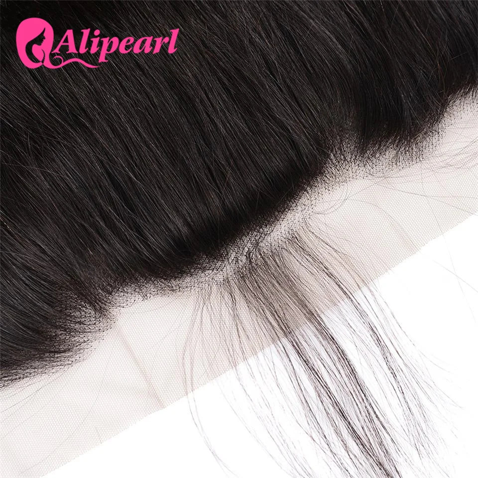 Ali Pearl Body Wave Transparent Lace Frontal Pre-Plucked with Baby Hair Brazilain 13x4 Lace Frontal For Women 100% Human Hair