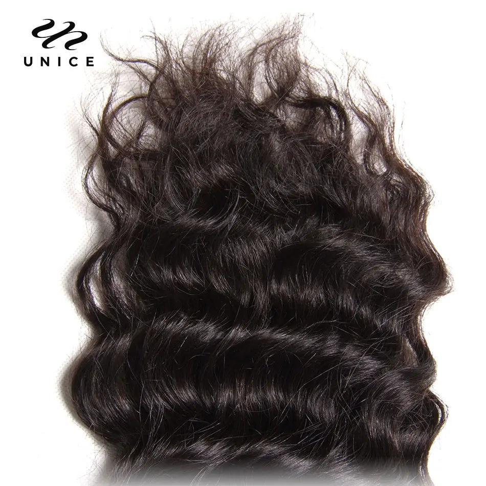 Unice Hair 3 Bundles Indian Hair Natural Wave 100% Human Hair Weaving Natural Color Remy Hair Bundles 8-26inch Free Shipping