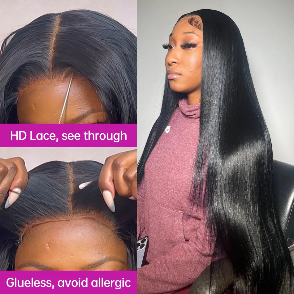 4x4 5x5 Lace Closure Wig Glueless Wigs Ready To Wear Human Hair Straight Lace Front Wigs For Women 13x4 13x6 Hd Lace Frontal Wig